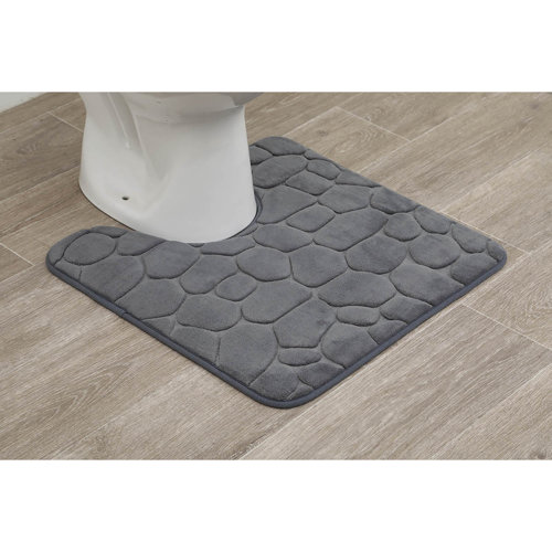 Evideco Contour Bath Rug Memory Foam Mat 3D Pebble 20”L x 20”W